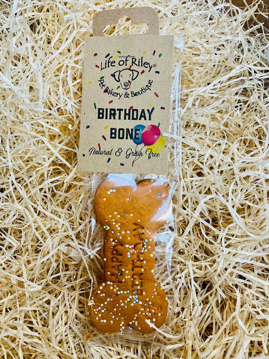 Happy Birthday Biscuit Bone - Grain Free Natural Dog Treats