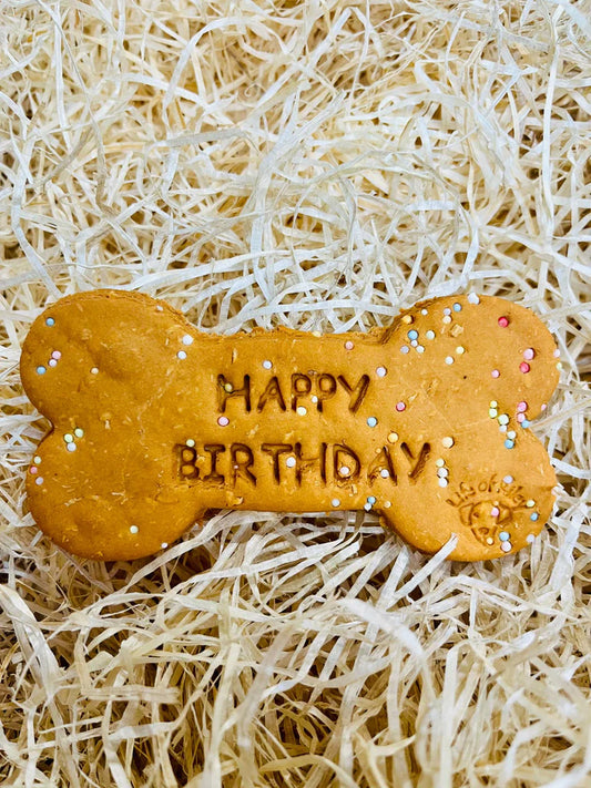 Happy Birthday Biscuit Bone - Grain Free Natural Dog Treats