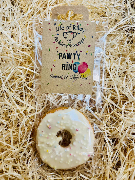 Pawty Ring - Iced Dog Doughnut Treat Biscuit